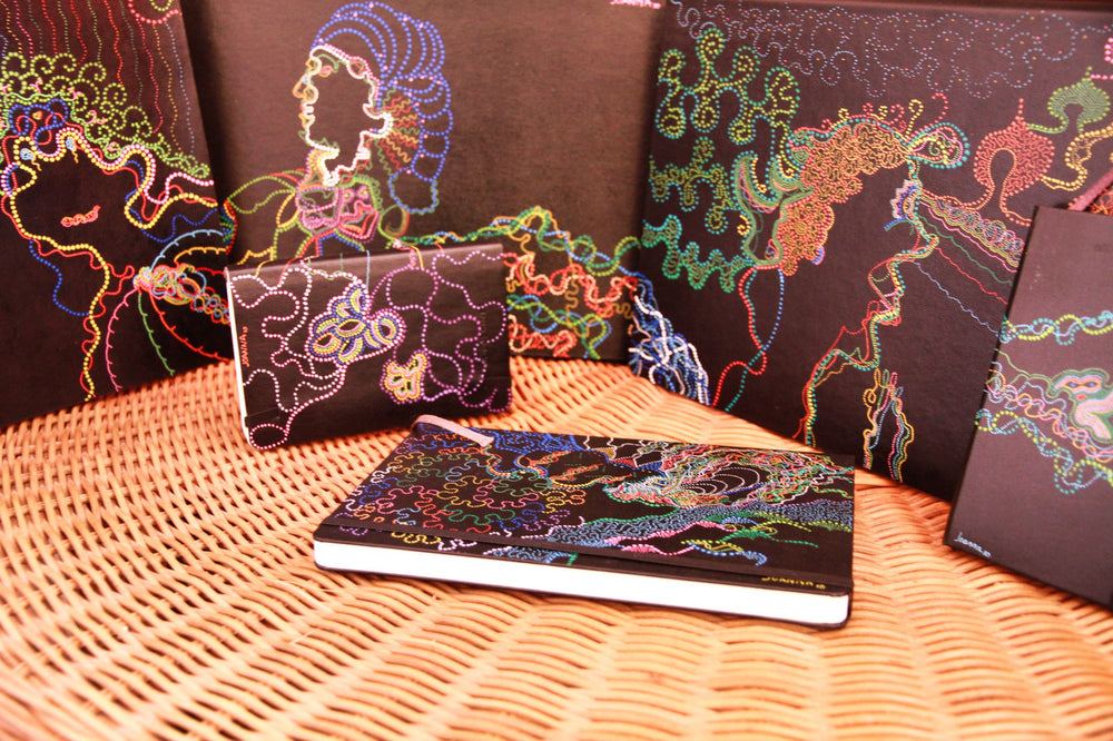 Phemonoe, carnet Moleskine peint au Posca