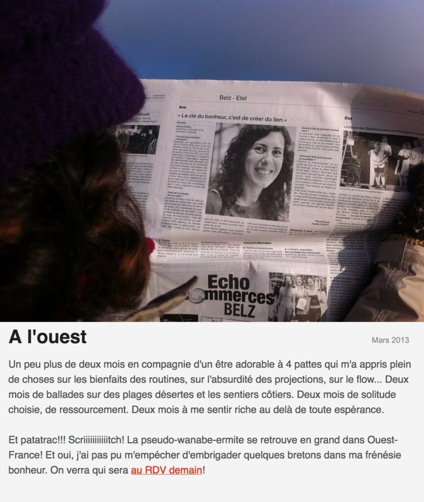 Billet « A l'ouest », mars 2013 Le billet de Moodstep « A l'ouest », mars 2013