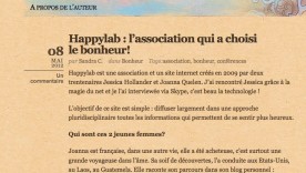 Article La révolution intérieure : Happylab : l’association qui a choisi le bonheur !