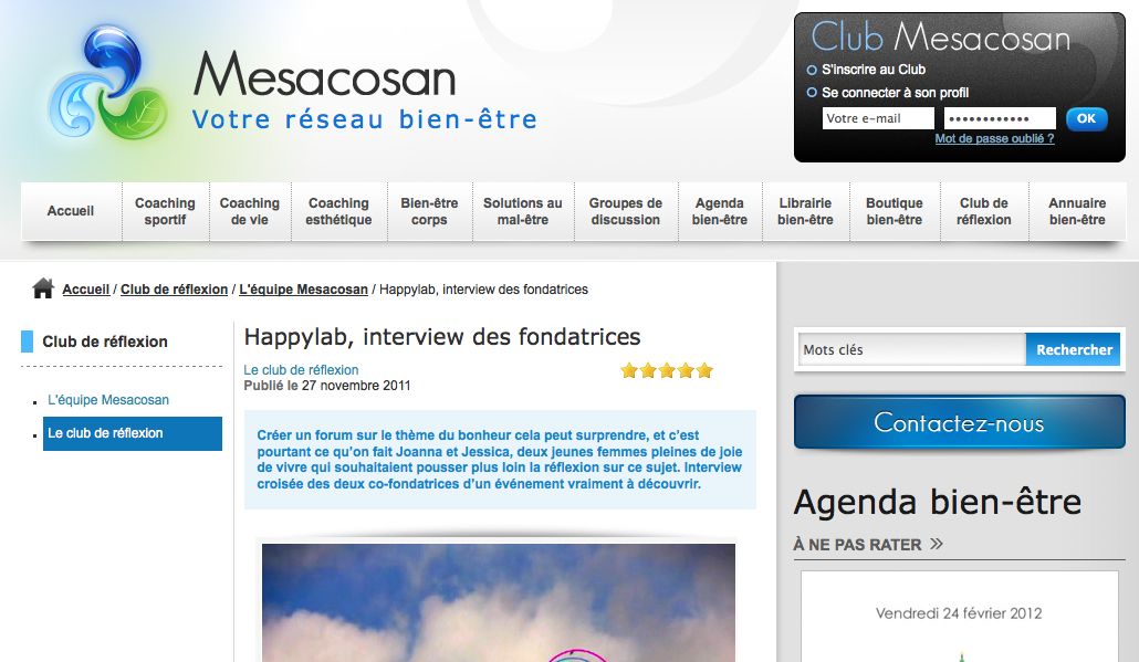 Article Mesacosan : Happylab, interview des fondatrices
