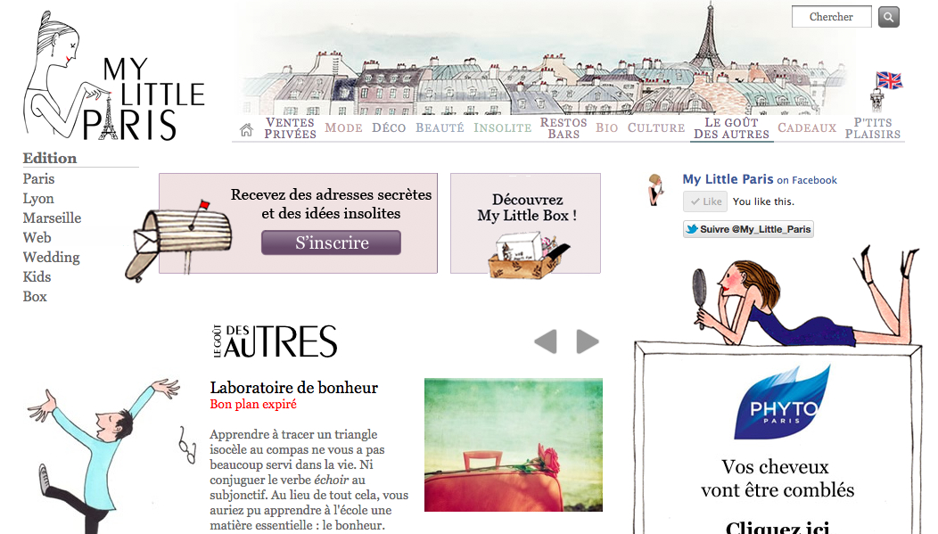 Article My Little Paris : Laboratoire de bonheur