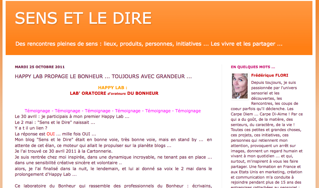 Article Sens et le dire : Happy Lab propage le bonheur… toujours avec grandeur