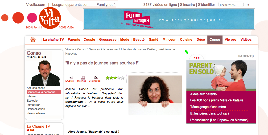 Article Vivolta : Interview de Joanna Quélen, présidente de Happylab